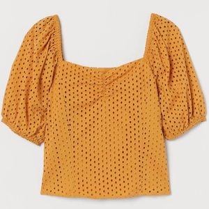 H&M Gold Top Puffed Sleeves